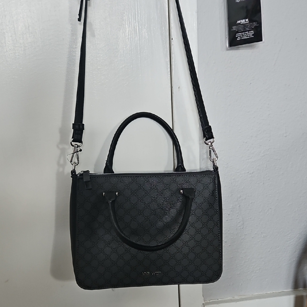 Nine West Black Crossbody Bag with Quilted Design
